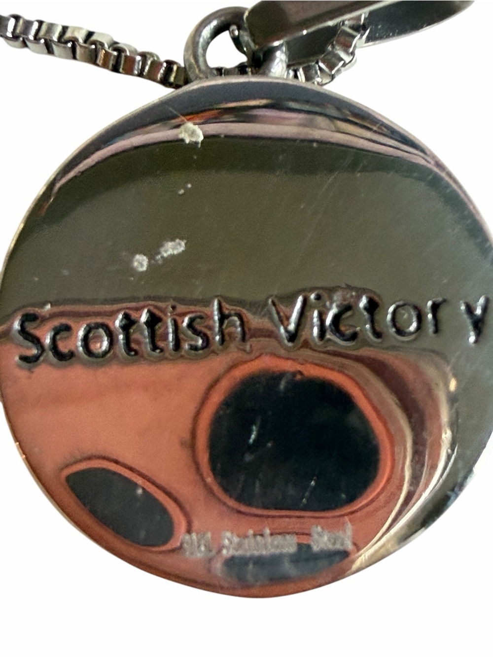 Men’s Scottish Victory Thistle Pendant Necklace 24” 316L Stainless Steel Chain - Picture 6 of 9